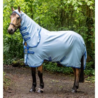 Horseware Fliegendecke Amigo Pony Ripstop Hoody CABI-azure blue/strong blue/silver 110cm